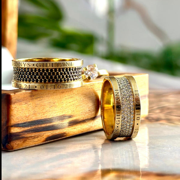 Alianças de casamento em Ouro 18k - Modelo Voto de Ouro - Cód. 1025 - Imagem 2