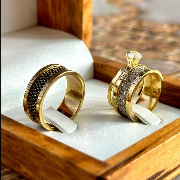 Alianças de casamento em Ouro 18k - Modelo Voto de Ouro - Cód. 1025 - Imagem 4