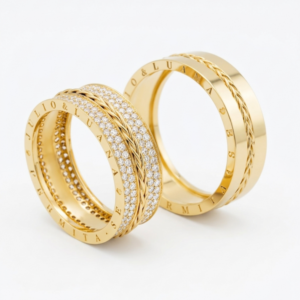 Alianças de casamento em Ouro 18k - Modelo Esplendor - Cód. 1028