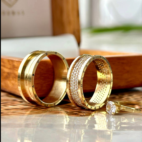 Alianças de casamento em Ouro 18k - Modelo Passos de Ouro - Cód. 1049 - Imagem 3
