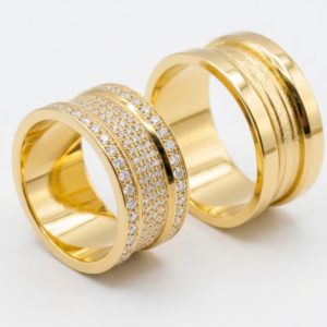 Alianças de casamento em Ouro 18k - Modelo Suíça - Cód. 1003