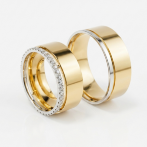 Alianças em Ouro 18k - Modelo Harmonia - Anatômica - Cód. 1008