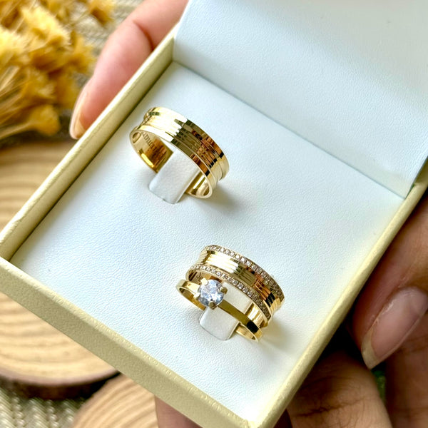 Alianças em Ouro 18k - Modelo Eternidade 6 Milímetros - Cód. 1043 - Imagem 2