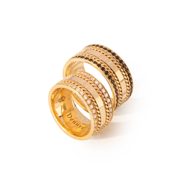 Alianças em Ouro 18k - Modelo Sol Dourado - Cód. 1004 - Imagem 2
