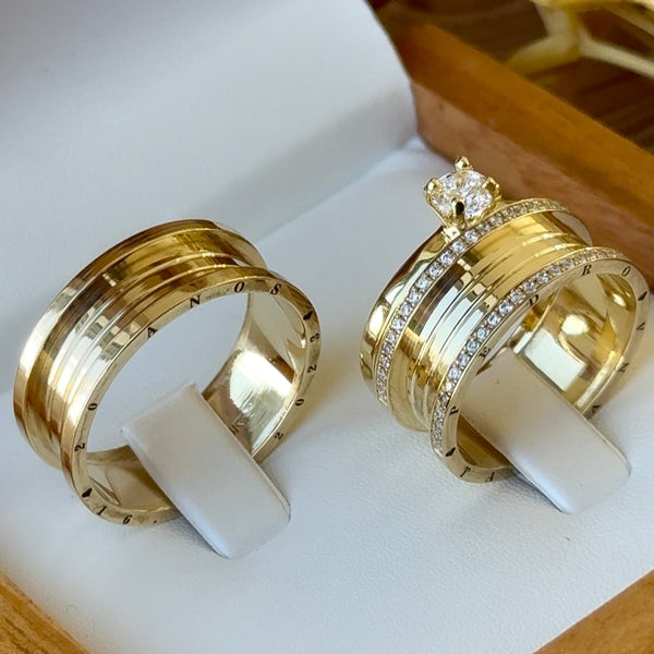 Alianças em Ouro 18k - Modelo Ouro Nobre - Cód. 1034 - Imagem 3