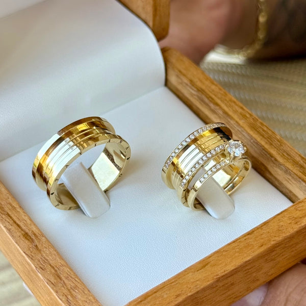 Alianças em Ouro 18k - Modelo Ouro Nobre - Cód. 1034 - Imagem 2