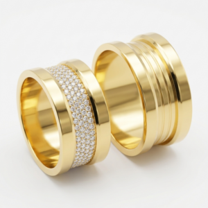 Alianças em Ouro 18k - Modelo Crepúsculo - Cód. 1011