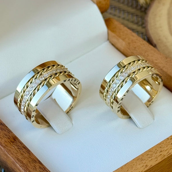 Alianças em Ouro 18k - Modelo Trancoso - Cód. 1020 - Imagem 6