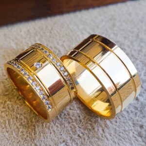 Alianças em Ouro - Modelo Romance - Cód. 1075
