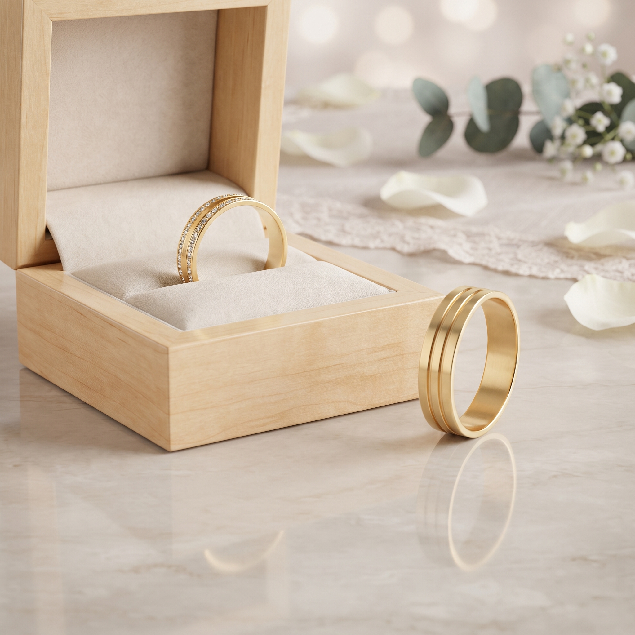 Alianças em Ouro 18k - Modelo Oásis - Cód. 1065 - Imagem 3