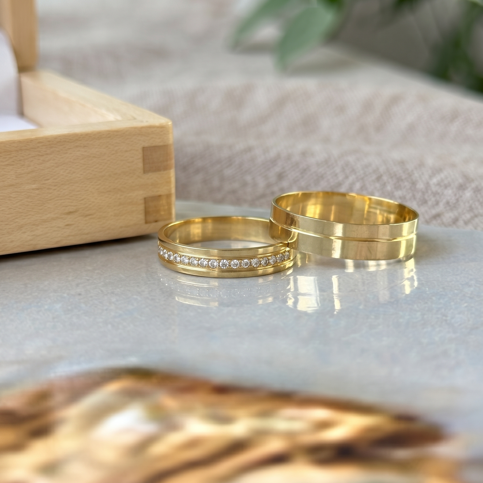 Alianças em Ouro 18k - Modelo Infinito - Cód. 1083 - Imagem 3