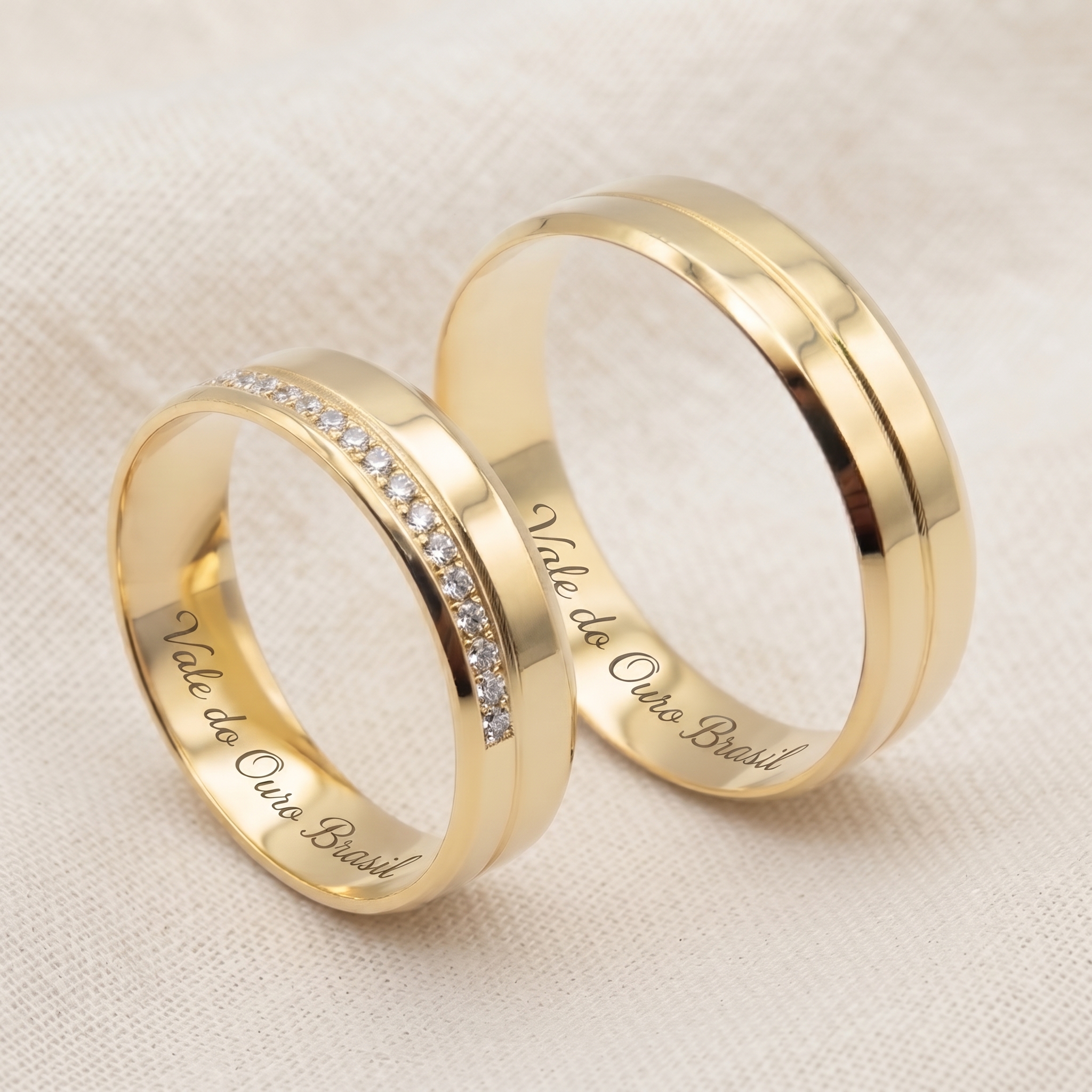 Alianças de casamento em Ouro 18k - Modelo Guardiã - Cód. 1058 - Imagem 2