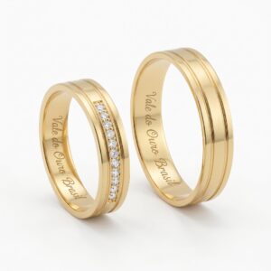 Alianças de Ouro 18k - Legado 4 mm - Cód. 1063