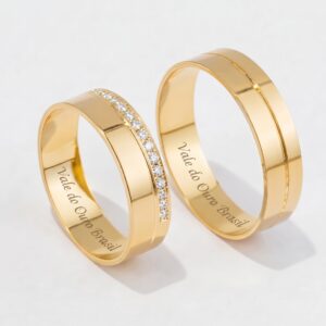 Alianças em Ouro 18k - Modelo Infinito - Cód. 1083