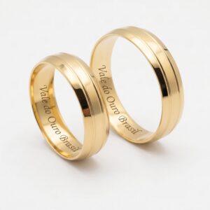 Alianças em Ouro 18k - Modelo Sinfonia - Cód. 1082