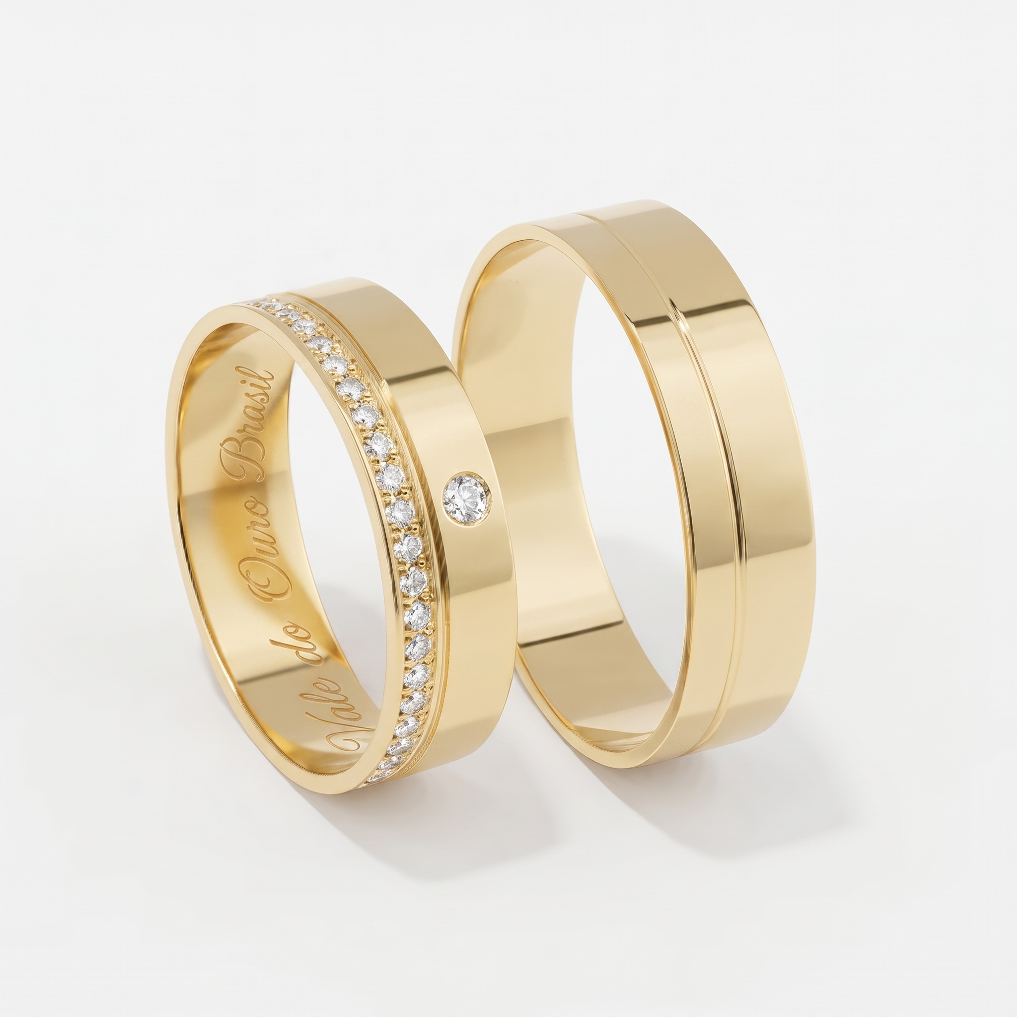 Alianças em Ouro 18k - Modelo Relíquia - Cód. 1054