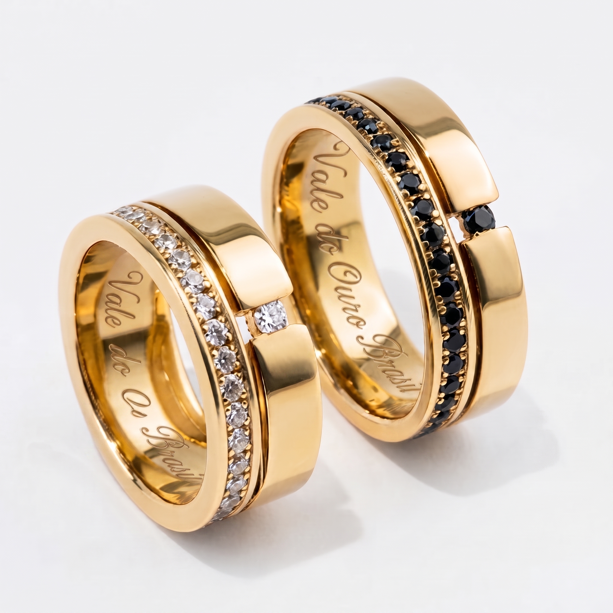 Alianças em Ouro 18k - Modelo Refúgio - Cód. 1077