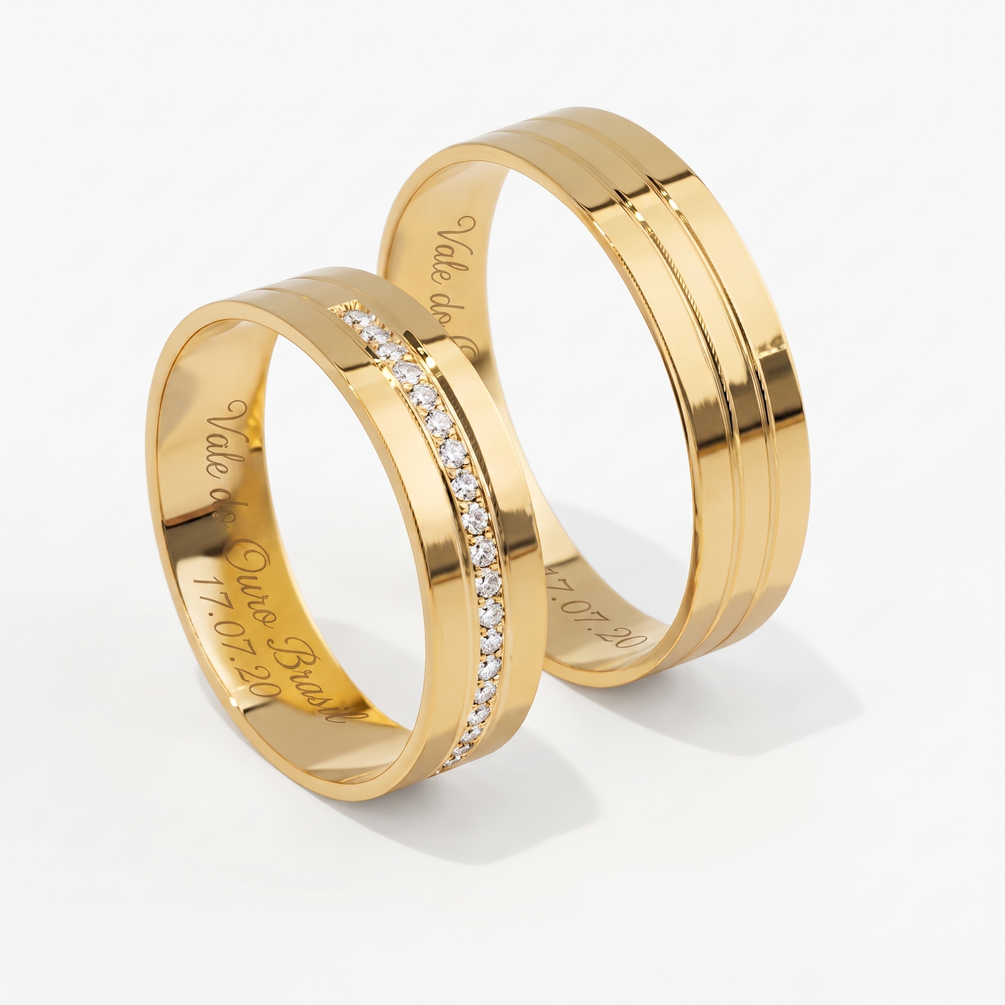 Alianças em Ouro 18k - Modelo Legado - Cód. 1052