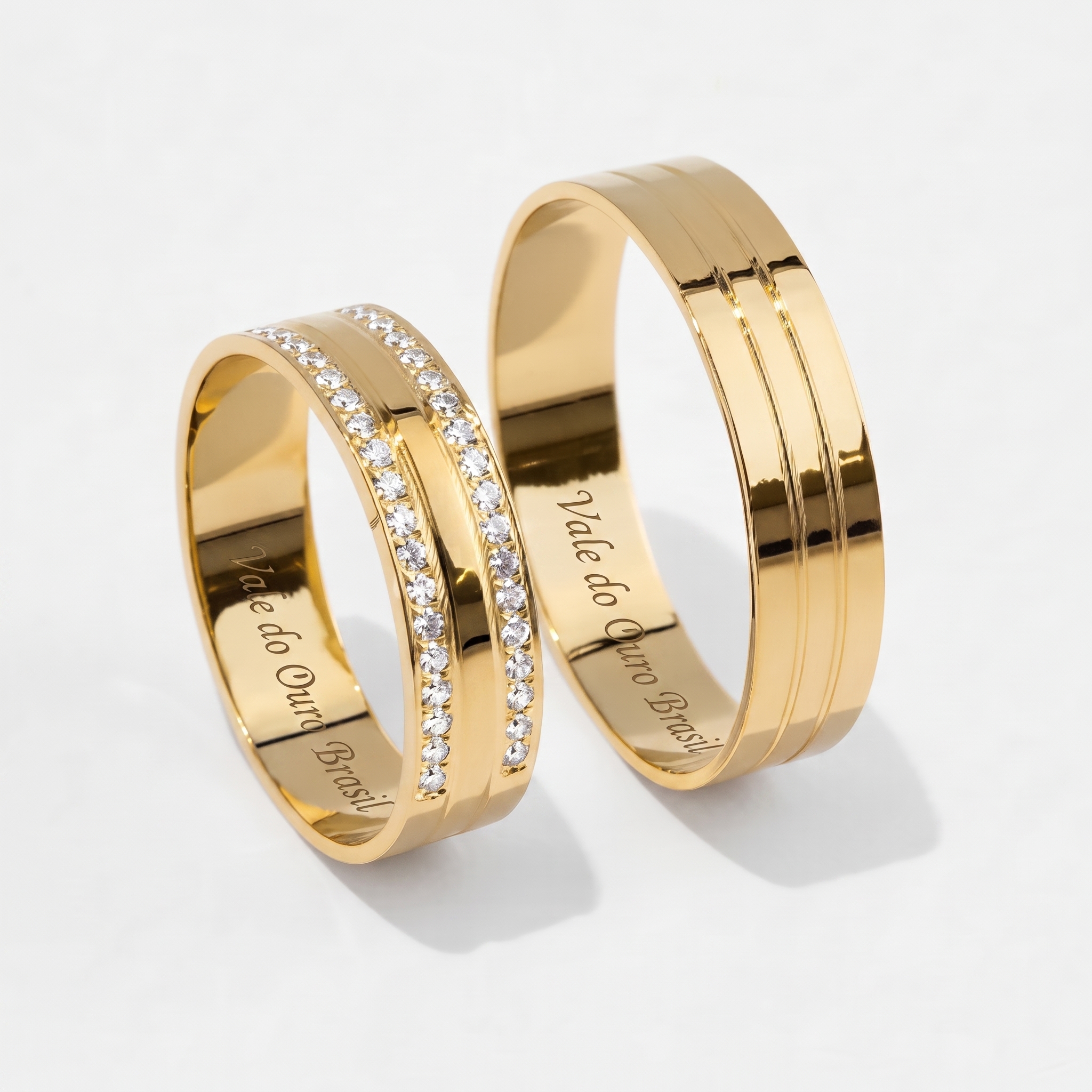 Alianças em Ouro 18k - Modelo Oásis - Cód. 1065