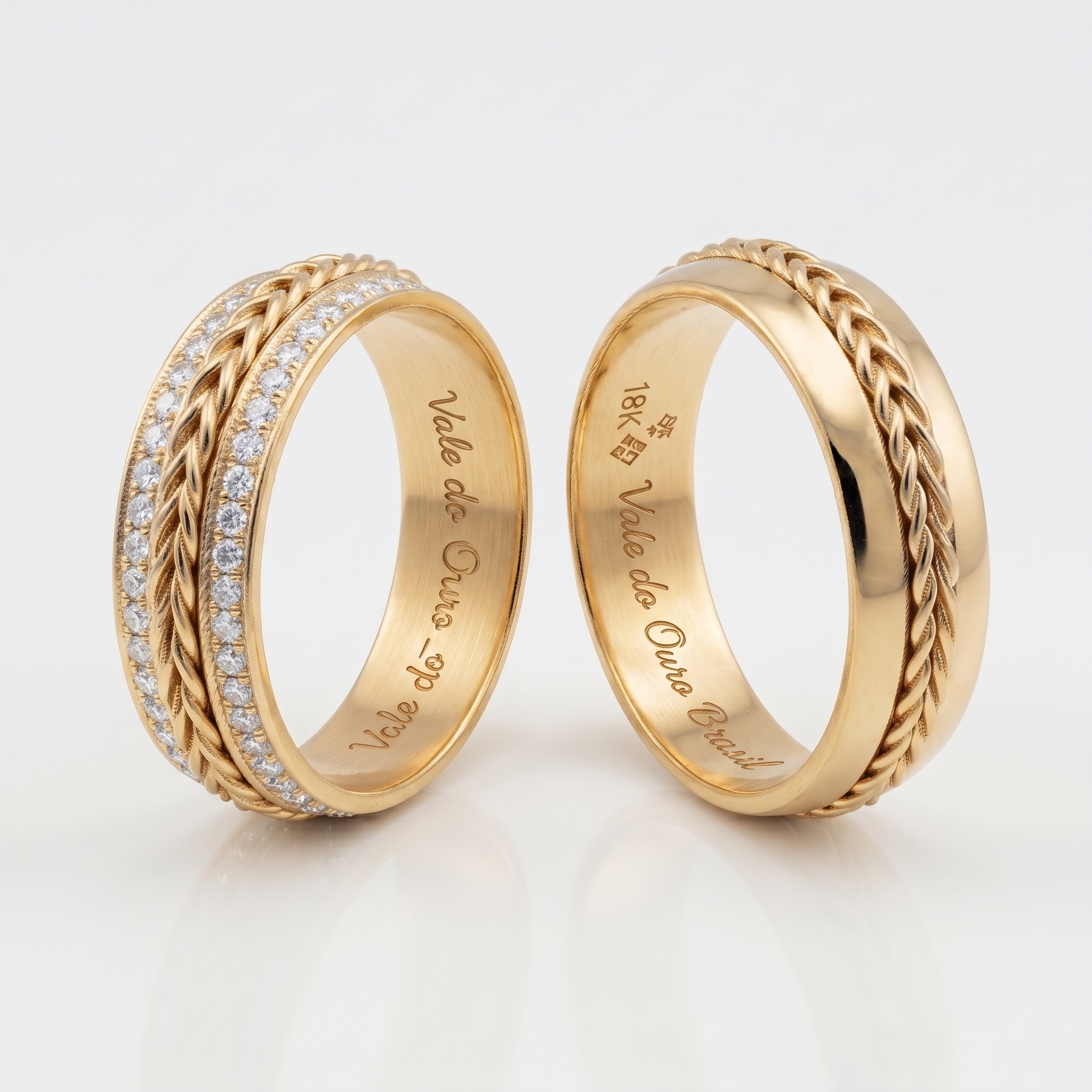 Alianças de casamento em Ouro 18k - Modelo Jornada - Cód. 1059 - Imagem 3