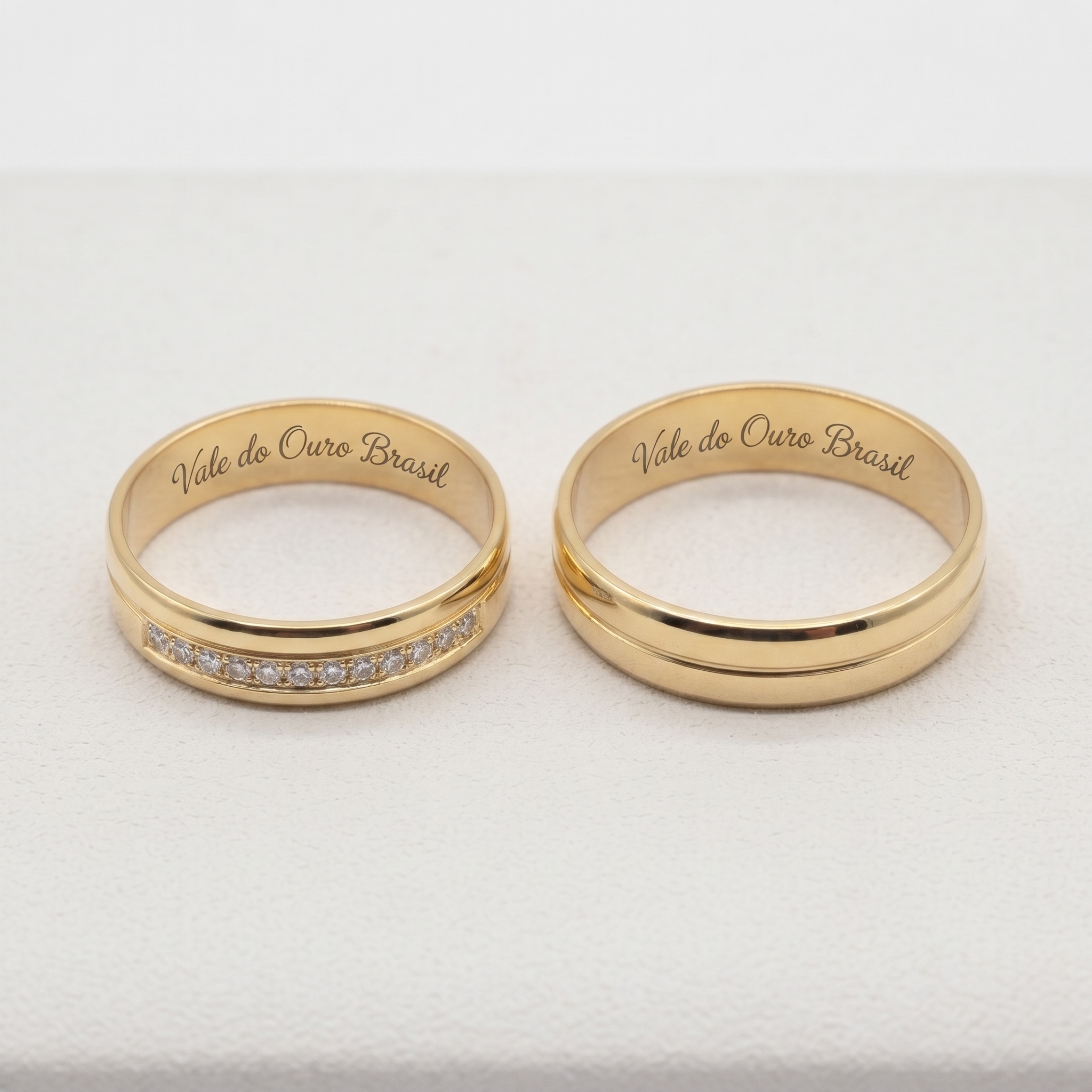 Alianças de casamento em Ouro 18k - Modelo Guardiã - Cód. 1058 - Imagem 3