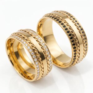 Alianças em Ouro 18k - Modelo Sol Dourado - Anatômica - Cód. 1080