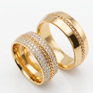 Alianças em Ouro 18k - Modelo Esplendor - Anatômica - Cód. 1078