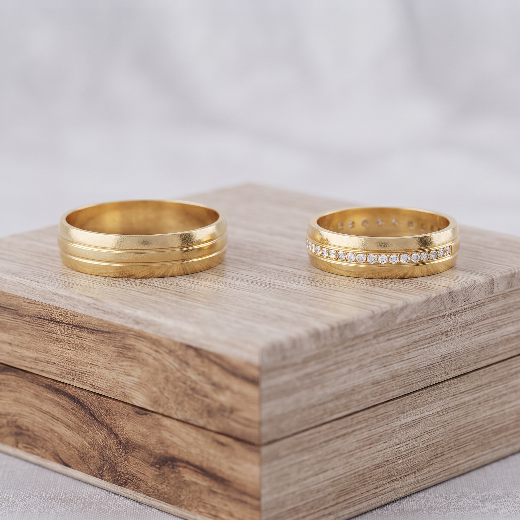 Alianças em Ouro 18k - Modelo Soberana - Cód. 1053 - Imagem 2