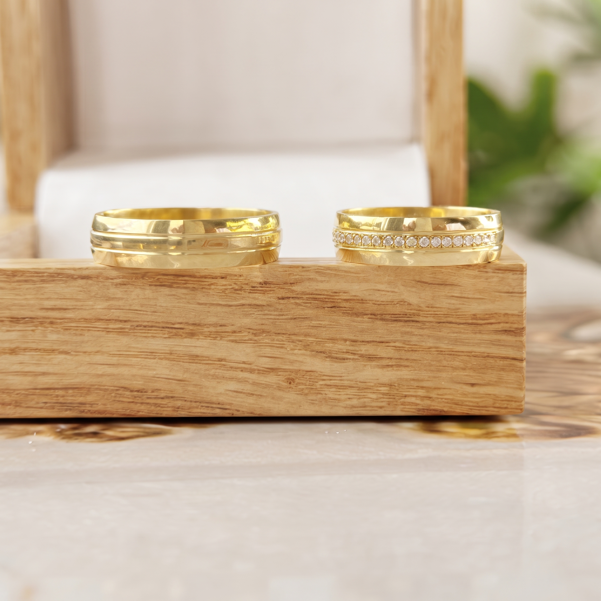 Alianças em Ouro 18k - Modelo Promessa - Cód. 1067 - Imagem 2