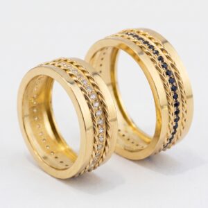 Alianças de casamento em Ouro 18k- Modelo Fernando de Noronha - Cód. 1015