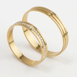 Alianças de casamento em Ouro 18k - Monte Verde - Cód. 1051
