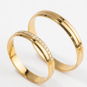 Alianças de casamento em Ouro 18k - Caraíva - Cód. 1044