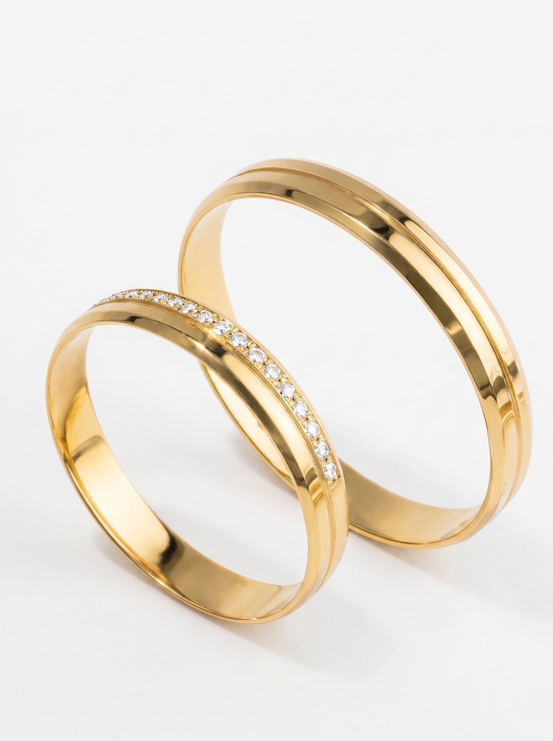 Alianças de casamento em Ouro 18k - Caraíva - Cód. 1044