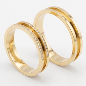 Alianças de Casamento em Ouro 18k - Modelo Áurea- Cód. 1037