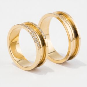 Alianças de casamento em Ouro 18k - Modelo Altar - Cód. 1032