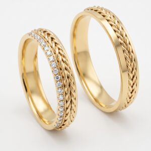 Alianças de casamento em Ouro 18k - Modelo Origens - Cód. 1046