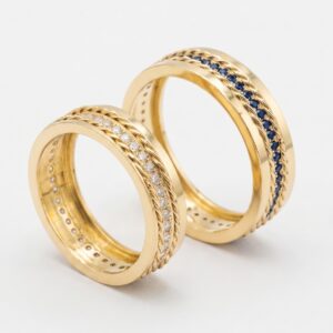 Alianças de casamento em Ouro 18k - Modelo Poesia - Cód. 1053
