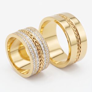 Alianças de casamento em Ouro - Modelo Vale Sagrado - Cód. 1029