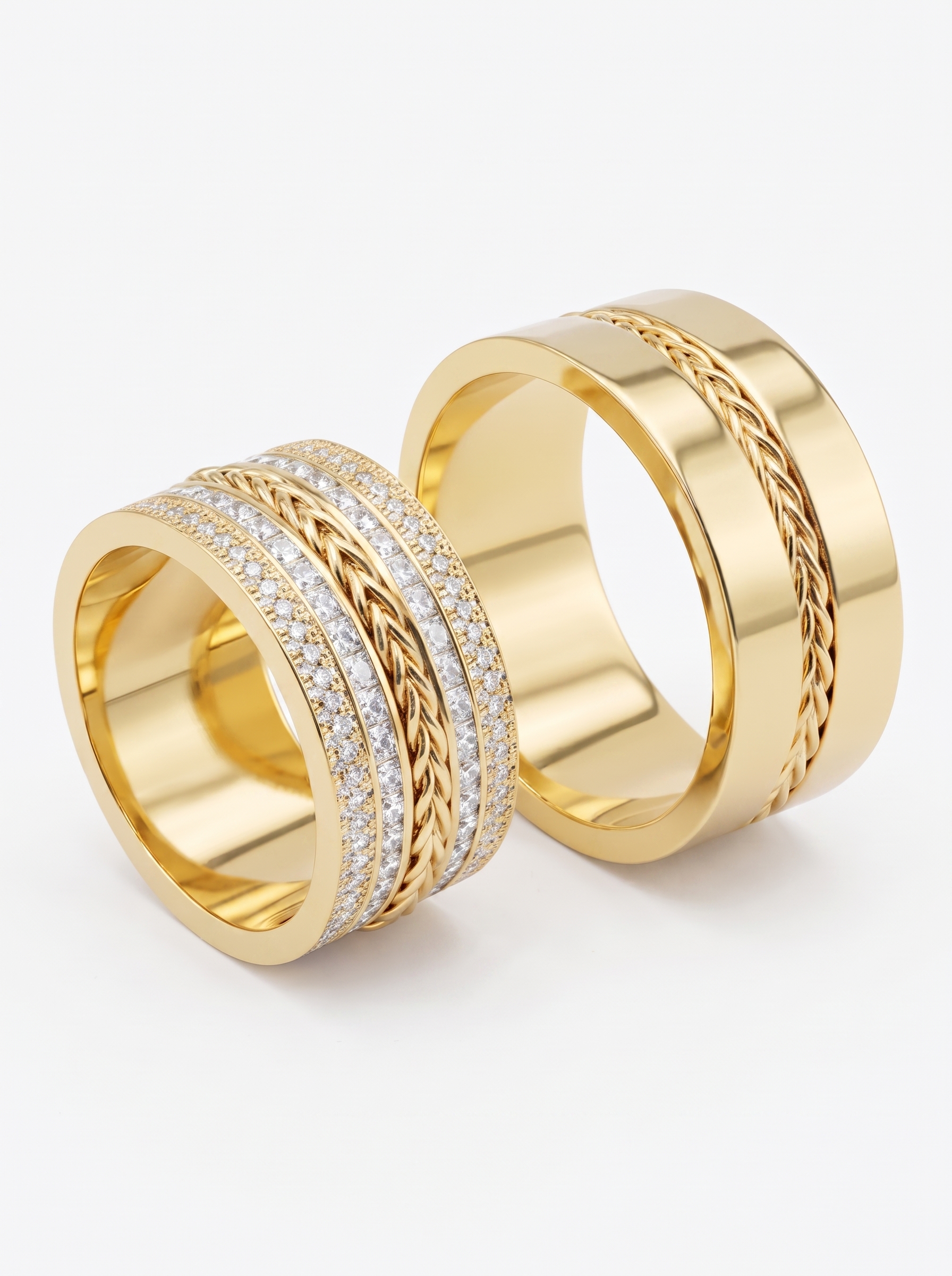 Alianças de casamento em Ouro - Modelo Vale Sagrado - Cód. 1029