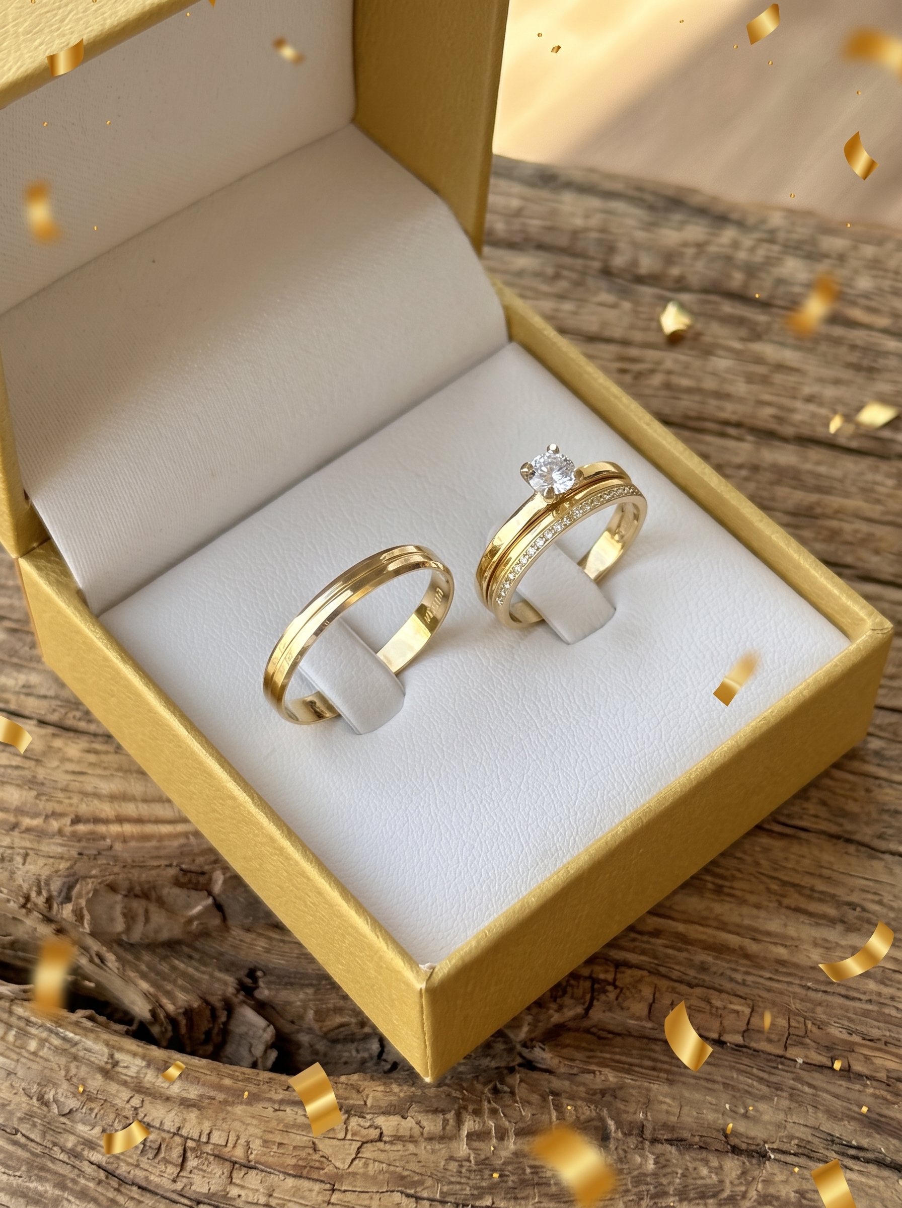 Alianças de casamento em Ouro 18k - Caraíva - Cód. 1044 - Imagem 3