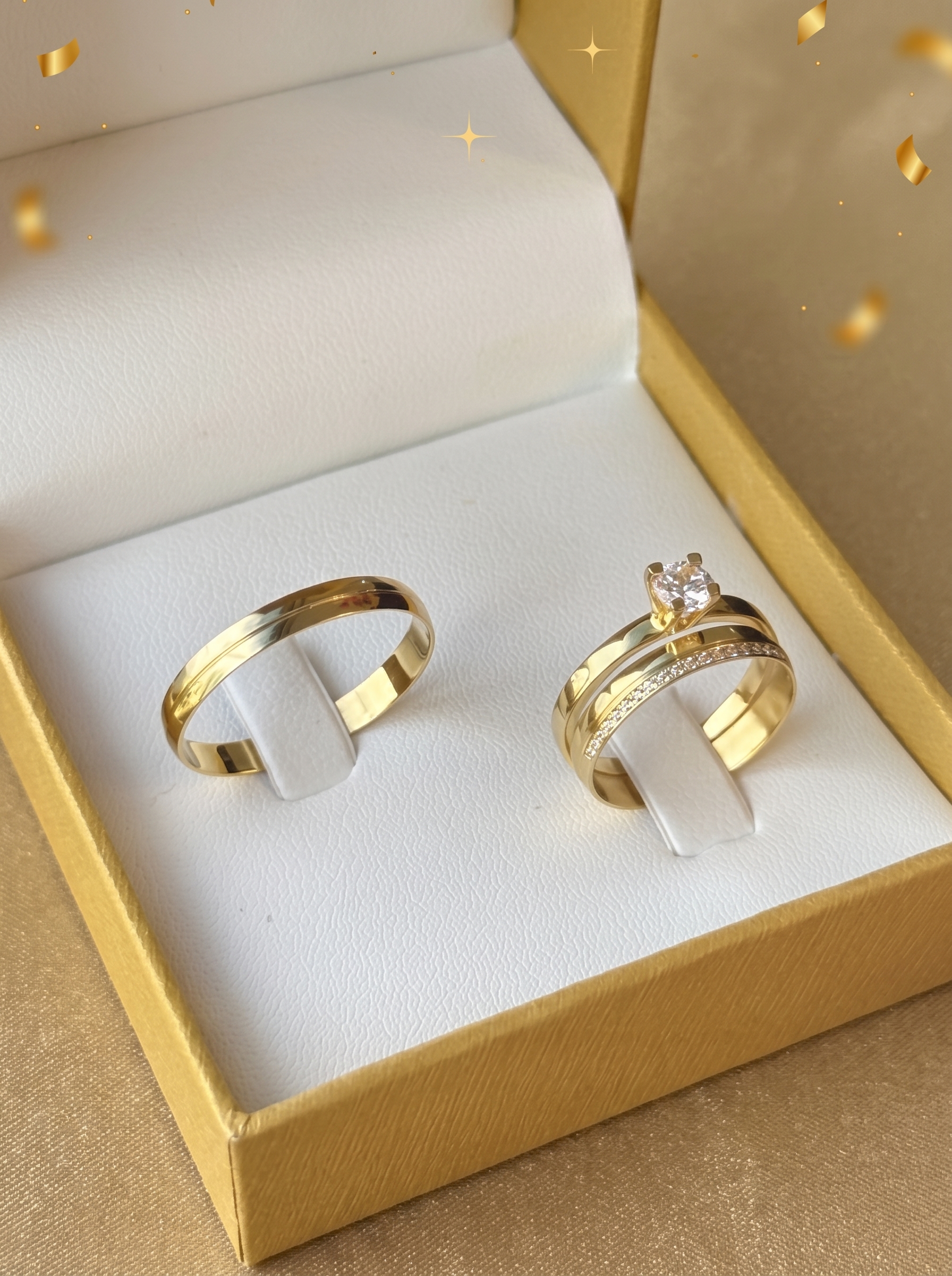 Alianças de casamento em Ouro 18k - Orvalho do Vale - Cód. 1013 - Imagem 4