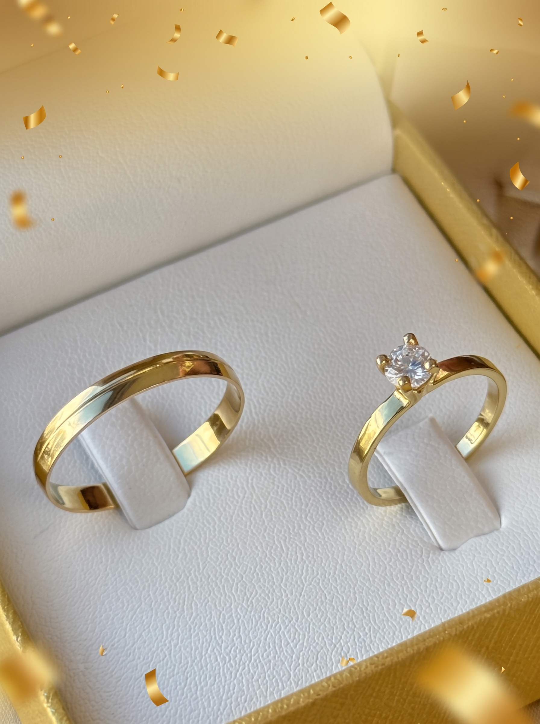 Alianças de casamento em Ouro 18k - Orvalho do Vale - Cód. 1013 - Imagem 3