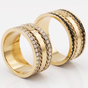 Alianças em Ouro 18k - Modelo Sol Dourado - Cód. 1004