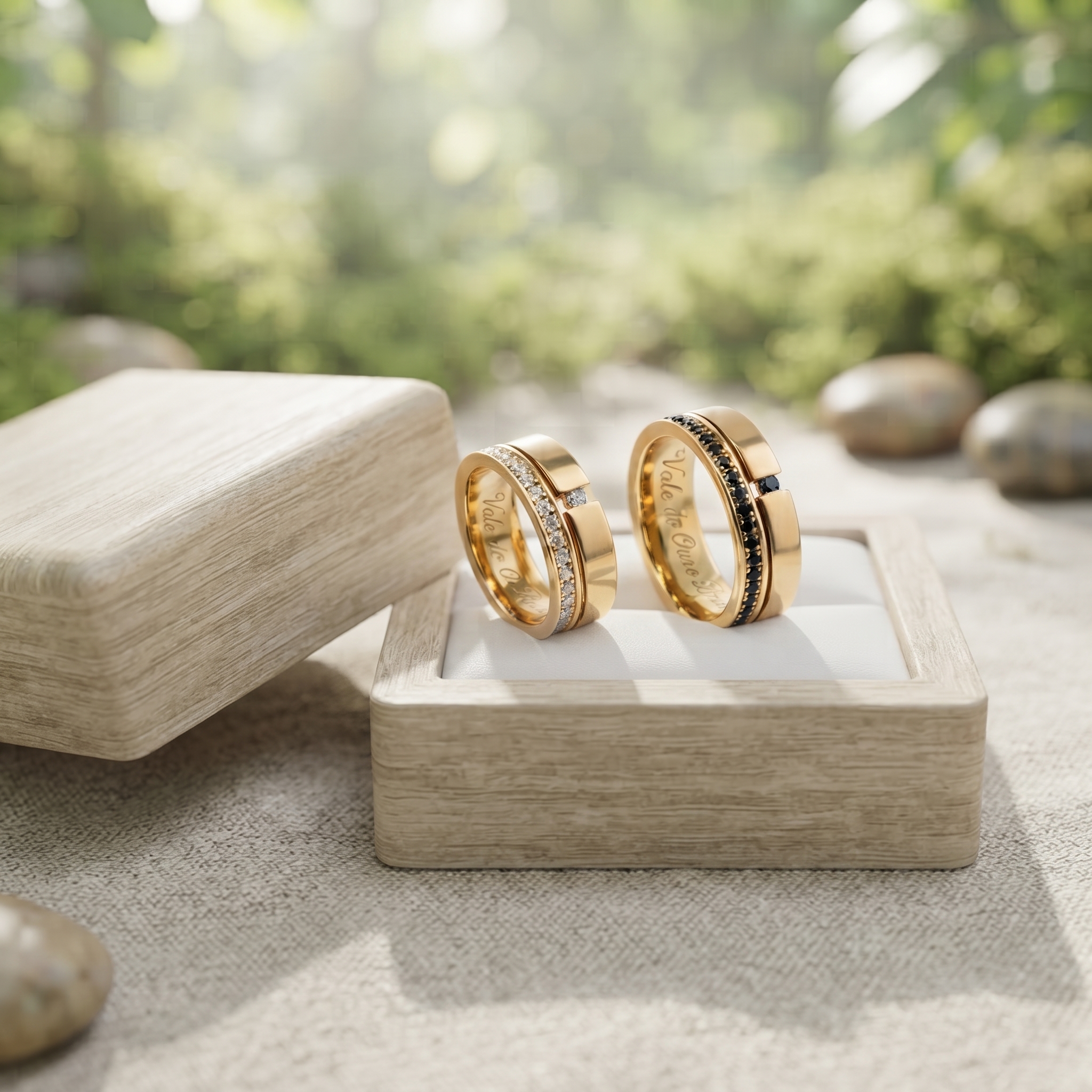 Alianças em Ouro 18k - Modelo Refúgio - Cód. 1077 - Imagem 2