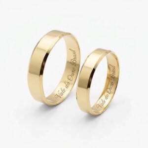Alianças em Ouro 18k - Modelo Primazia - Cód. 1064