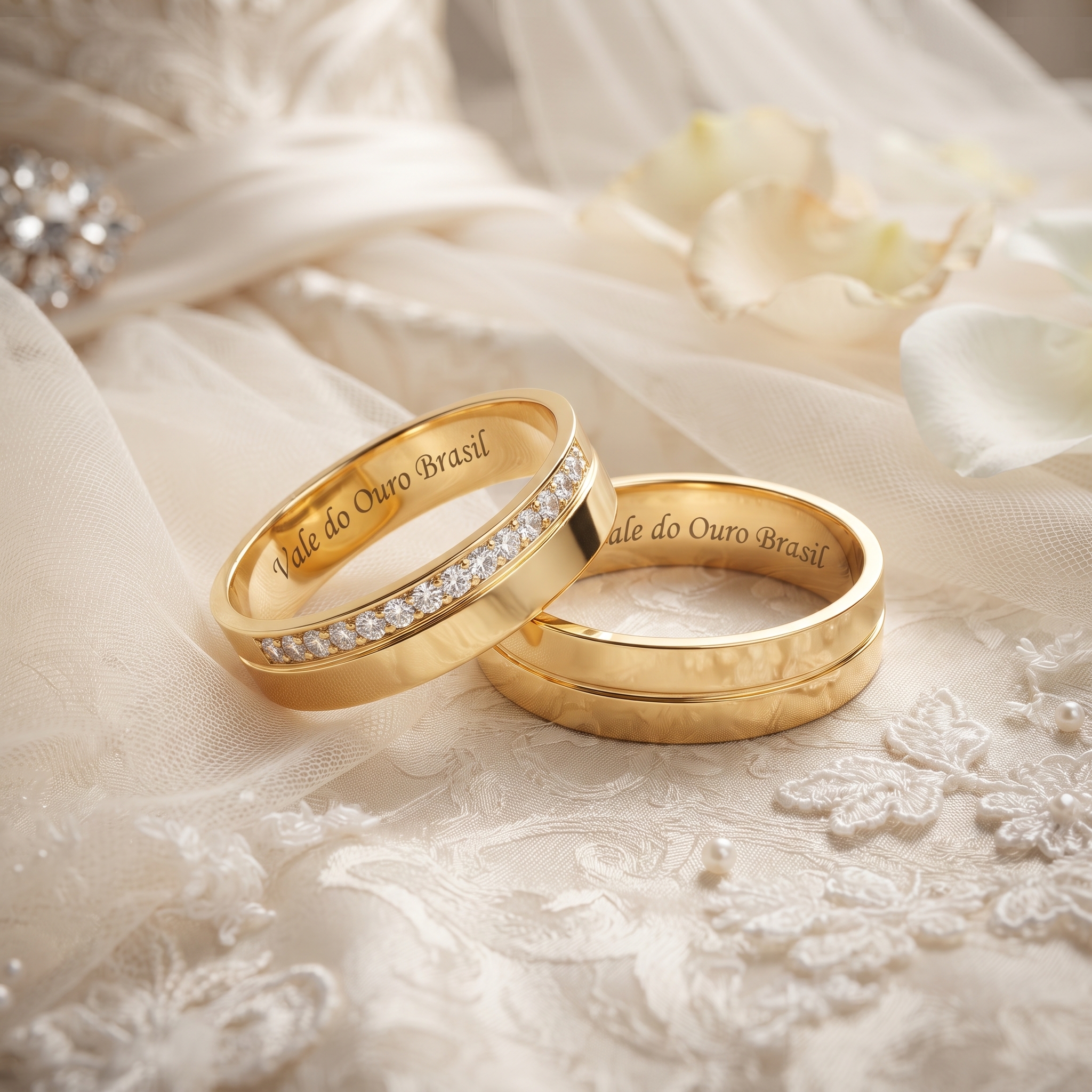 Alianças em Ouro 18k - Modelo Infinito - Cód. 1083 - Imagem 2