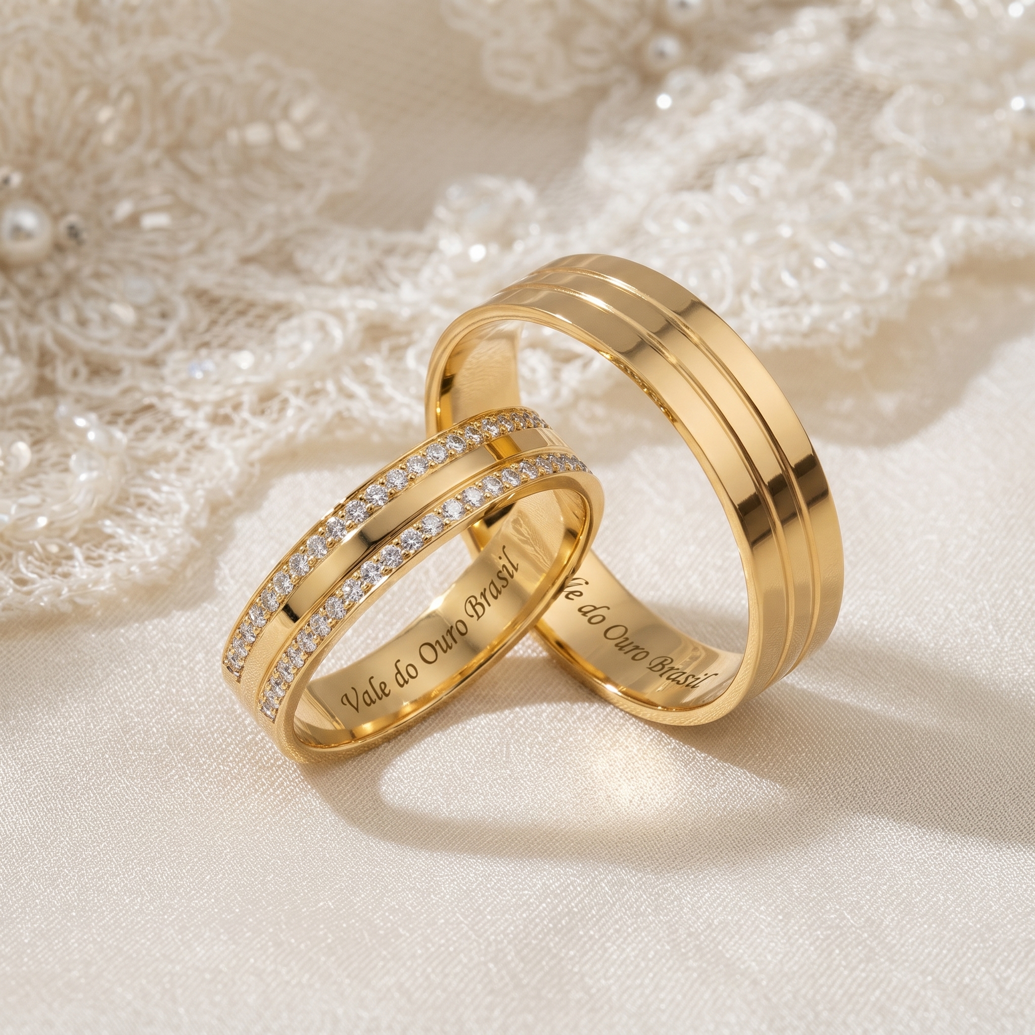 Alianças em Ouro 18k - Modelo Oásis - Cód. 1065 - Imagem 2