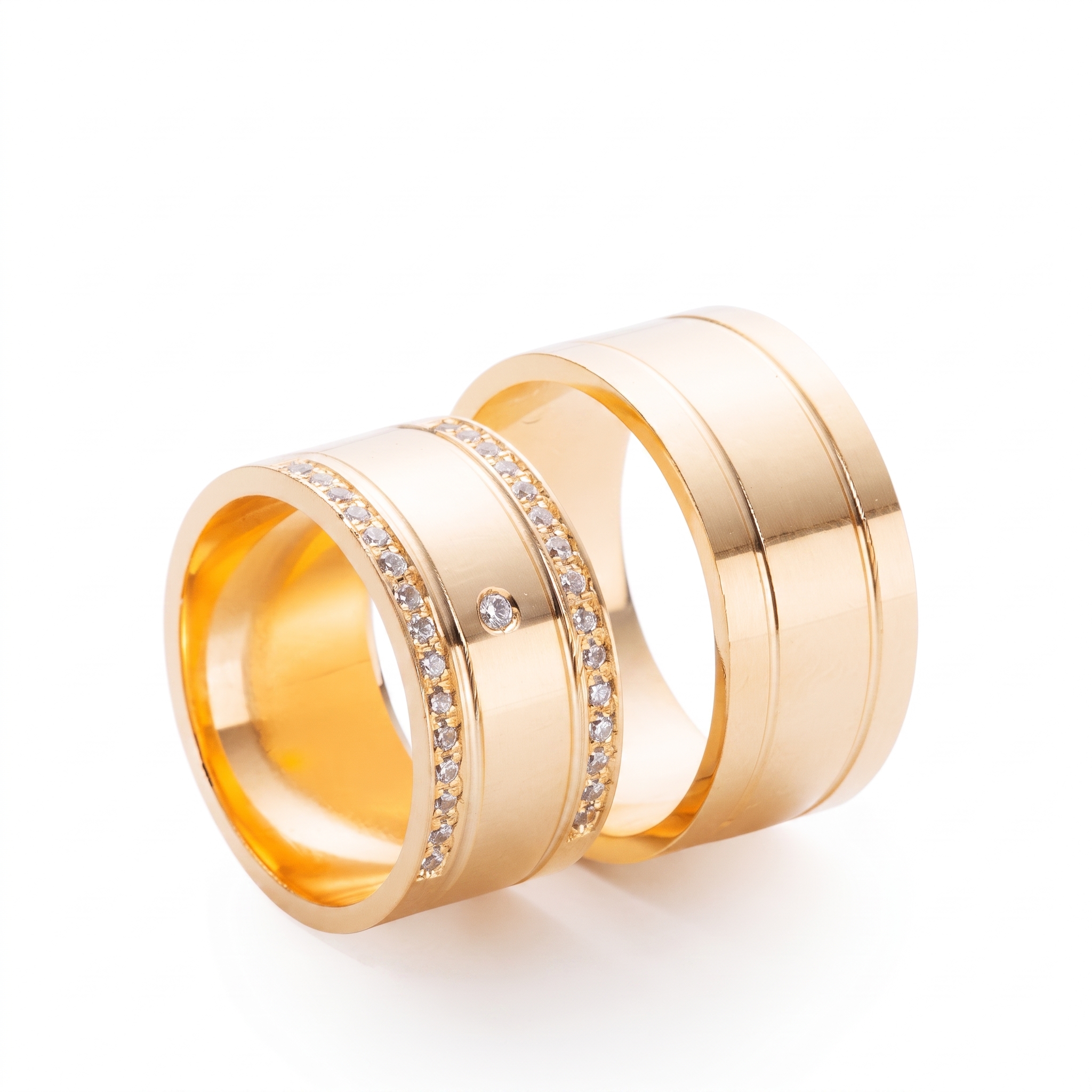 Alianças em Ouro - Modelo Romance - Cód. 1075 - Imagem 2