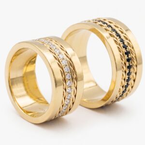 Alianças em Ouro 18k - Modelo Trancoso - Cód. 1020