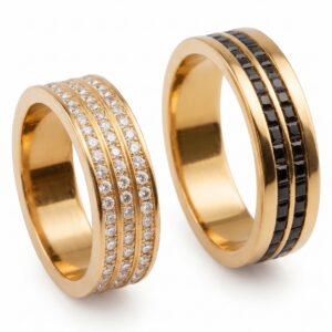 Alianças de casamento em Ouro 18k - Modelo Enlace - Cód. 1007